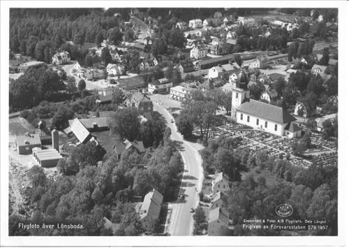 158. Kyrkan och Kyrkhultsvägen 1957