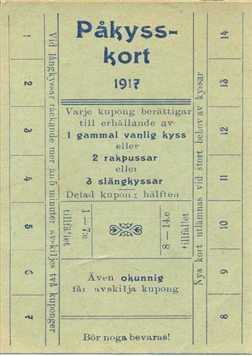 7. Påkysskort 1917