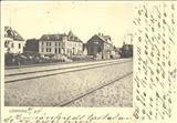 7. Järnvägsstationen med lok 1904